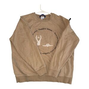 Outdoor Voices Limited Edition Tan Crew Sweatshirt Unisex size large